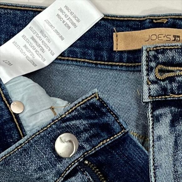 Joes Jeans Leandra Wash Rips Frayed Raw Hem Hi-Lo Side Vent Jean Shorts Sz27 NWT - Picture 10 of 11